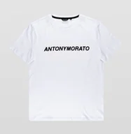Koszulki męskie - T-Shirt Męski Antony Morato Super Slim Fit White - Xxl - miniaturka - grafika 1