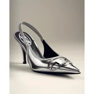 Sandały damskie - Sandały Diesel Y02985 P1660 T9002 Srebrny - miniaturka - grafika 1