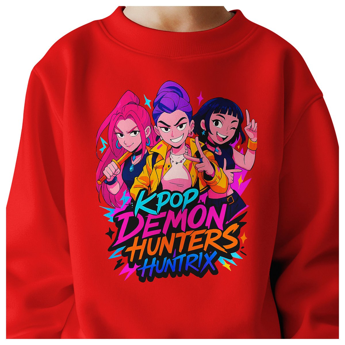 BLUZA DZIECIĘCA KPOP DEMON HUNTERS HUNTRIX 146-152 BAWEŁNIANA JAKOŚĆ