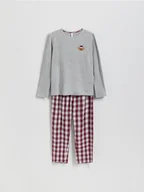 Skarpetki dla dzieci - Reserved - Bawełniana piżama - ciemnoszary - miniaturka - grafika 1