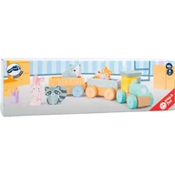 Pociągi dla dzieci - Small Foot Drewniana pastelowa ciuchcia Montessori - miniaturka - grafika 1