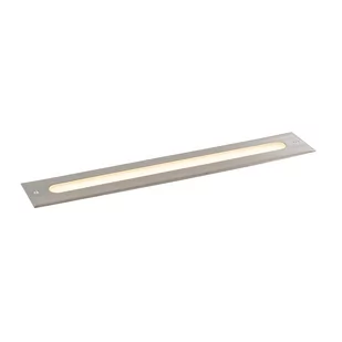 QAZQA Nowoczesny reflektor szlifowany stalowy 50 cm z diodą LED IP65 - Eline - Lampy ogrodowe - miniaturka - grafika 1