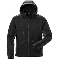 Kurtki męskie - ACODE Męska kurtka z kapturem Windwear Soft Shell, kolor czarny, rozmiar 46 (S) - miniaturka - grafika 1