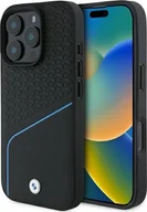 Etui i futerały do telefonów - BMW BMW BMHMP16X23RDCLK iPhone 16 Pro Max      6.9" czarny/black hardcase Sign Leather Textured And Line MagSafe - miniaturka - grafika 1
