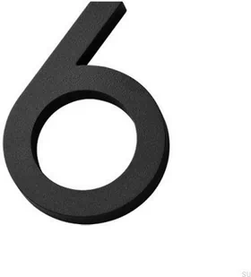 Numer domu Modern mała cyfra 6 Aluminium - Numery na dom - miniaturka - grafika 1