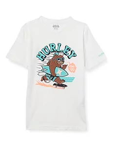 Hurley Hurley T-shirt chłopięcy Hrlb Surfing Bear Tee szary czarny/biały (Newprint lub Black/Wht) 14 Jahre 984491 - Koszulki dla chłopców - miniaturka - grafika 1