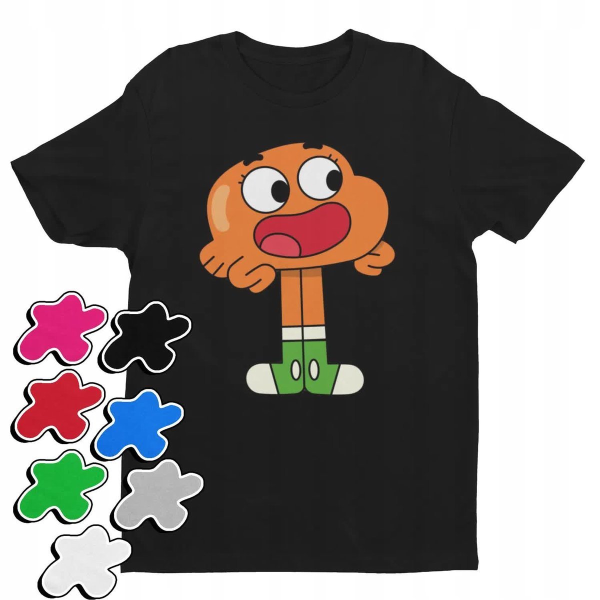 Koszulka T-Shirt Dziecięca Z Nadrukiem Gumball Darwin Różne -L 146-152