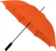 Parasole - Automatyczna lekka parasolka damska pomarańczowa z czarnym stelażem - miniaturka - grafika 1