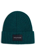 Czapki męskie - Tommy Hilfiger Czapka męska Mężczyźni Bawełna niebieski|zielony jednolity, ONE SIZE - miniaturka - grafika 1