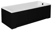 Wanny - Czarno biała wanna prostokątna z obudową 120 cm Modern Besco - miniaturka - grafika 1