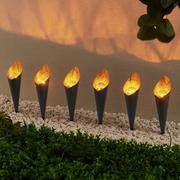 Lampy ogrodowe - Lindby Jalf lampa solarna LED 6 sztuk, ciemnoszara - miniaturka - grafika 1