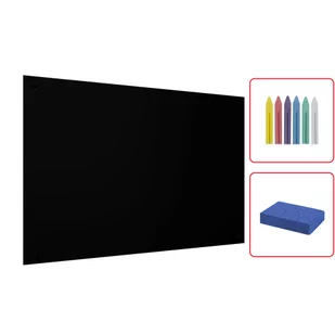 Panel magnetyczny kredowy czarny 90x60cm – tablica czarna kredowa bezramowa + gratis - Tablice i flipcharty - miniaturka - grafika 1