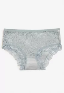 Jasnoniebieskie Bawełniane Majtki Figi z Koronką Wexne - Majtki damskie - miniaturka - grafika 1