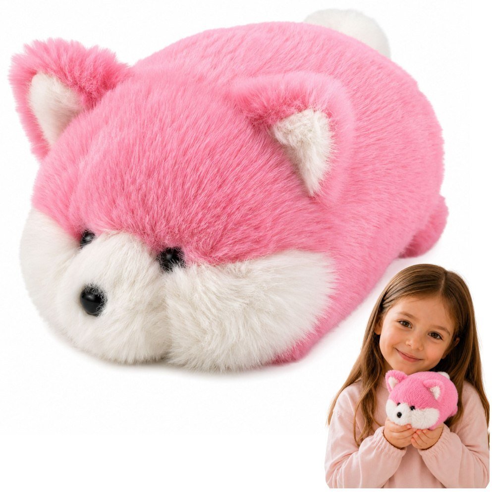 LeanToys Pluszowy Lisek Maskotka Przytulanka Różowe Miękkie Futerko 16 cm EDUKAMP 31267