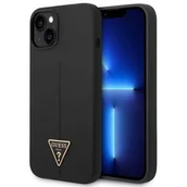 Etui i futerały do telefonów - Guess GUHCP14SSLTGK iPhone 14 6,1" czarny/black hardcase Silicone Triangle - miniaturka - grafika 1