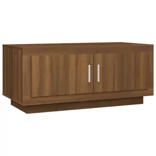 Lumarko Stolik kawowy, brązowy dąb, 102x50x45, materiał drewnopochodny - Ławy i stoliki kawowe - miniaturka - grafika 3