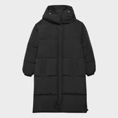 Kurtki damskie - Damski płaszcz puchowy pikowany Outhorn OTHAW23TDJAF256 - czarny - miniaturka - grafika 1