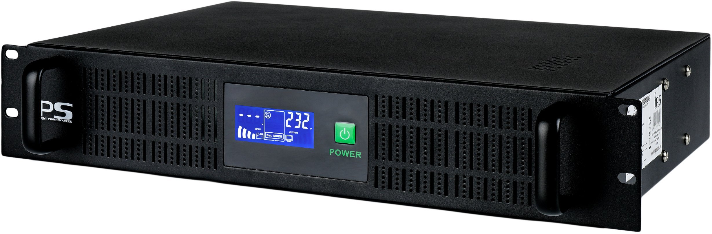 UPS IPS Zasilacz UPS CCTV 850VA 510W Rack 1x9Ah 12V CCTVups-2U-850-LCD