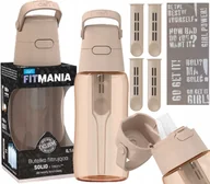Butelki filtrujące - 4x filtr + butelka filtrująca Dafi Solid FitMania 0,5 cappuccino naklejki - miniaturka - grafika 1