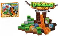 Klocki - Klocki magnetyczne sześciany Świat Dinozaurów 100 elementów - klocki - miniaturka - grafika 1