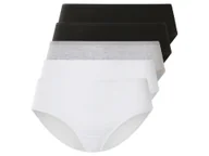 Majtki damskie - esmara® Hipstery damskie z bawełną, 5 par (XS (32/34), Czarny/ szary/ biały) - miniaturka - grafika 1