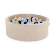 Suche baseny - Suchy basen minky H-30 cm z piłkami 200szt.- beżowy - miniaturka - grafika 1