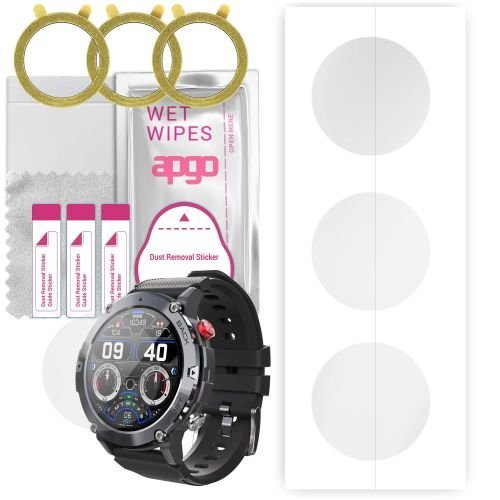 3x folia ochronna hydrożelowa do Cubot C21 - apgo Smartwatch Hydrogel Protection Ochrona na ekran smartwatcha