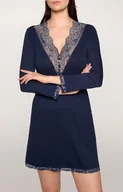 Piżamy damskie - Marilyn koszulka nocna wiskozowa z elegancką mieniącą się koronką Daisy, Kolor granatowy, Rozmiar 36, Marilyn - Primodo.com - miniaturka - grafika 1