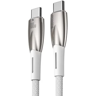 Baseus Glimmer Series kabel z szybkim ładowaniem USB-C 480Mb/s PD 100W 2m biały - Kable USB - miniaturka - grafika 1