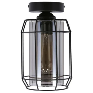 Czarna lampa sufitowa z kloszem ze szkła dymionego - 3X Z048 H5-Z81 - Lampy sufitowe - miniaturka - grafika 1