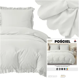 Pościel 220 x 200 4cz z Falbaną Luxury Jowita 07 - Pościel - miniaturka - grafika 1