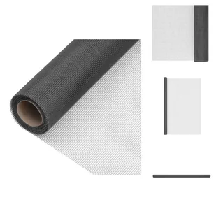vidaXL Moskitiera z włókna szklanego 112x500 cm czarna - Panele ogrodzeniowe - Moskitiery - miniaturka - grafika 1