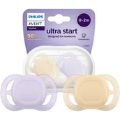 Smoczki uspokajające - Smoczek PHILIPS Avent Ultra Start SCF075/11 (2 sztuki) - miniaturka - grafika 1