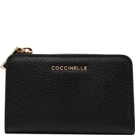 Portfele - Coccinelle Skórzany portfel NOIR - miniaturka - grafika 1