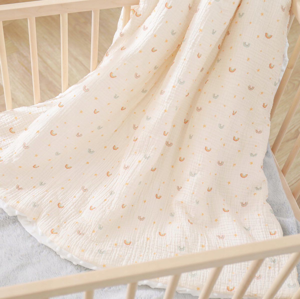 SUPERBE BEBE Kocyk Dziecięcy Musselin Minky Oeko Tex 100x135 cm