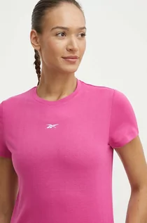 Koszulki sportowe damskie - Reebok t-shirt treningowy ID TRAIN kolor różowy 100076264 - grafika 1