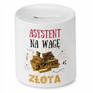 Skarbonki - Dla Asystenta Skarbonka na Urodziny na Prezent z Nadrukiem ze Zdjęciem + Opakowanie na prezent (wzór 02) - miniaturka - grafika 1