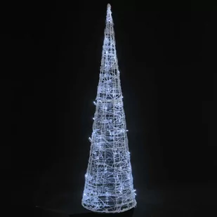 vidaXL vidaXL Stożek dekoracyjny, akrylowy, zimne białe LED, 120 cm - Oświetlenie świąteczne - miniaturka - grafika 1