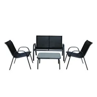 Meble ogrodowe - Komplet mebli ogrodowych 4 osobowy Manhattan antracyt PATIO - miniaturka - grafika 1