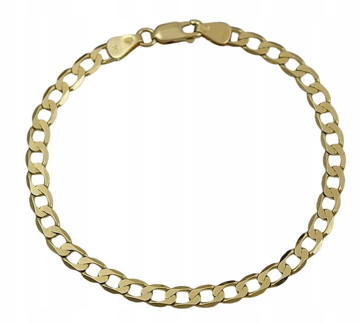 Bransoletka Złota Męska Pancerka 3,80 mm Pełna pr 585 Grawer Gratis