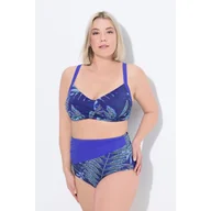 Bielizna sportowa damska - Damskie Bikini wzór paproci miękkie miseczki drapowany fason - miniaturka - grafika 1
