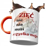 Kubki - Kubek Pomarańczowy Dla Zięcia na Urodziny Prezent z Nadrukiem ze Zdjęciem + Opakowanie na prezent (wzór 04) - miniaturka - grafika 1