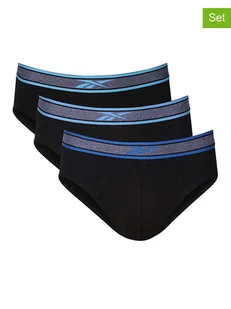 Reebok Slipy (3 pary) "Kyal" w kolorze czarnym - Majtki męskie - miniaturka - grafika 1