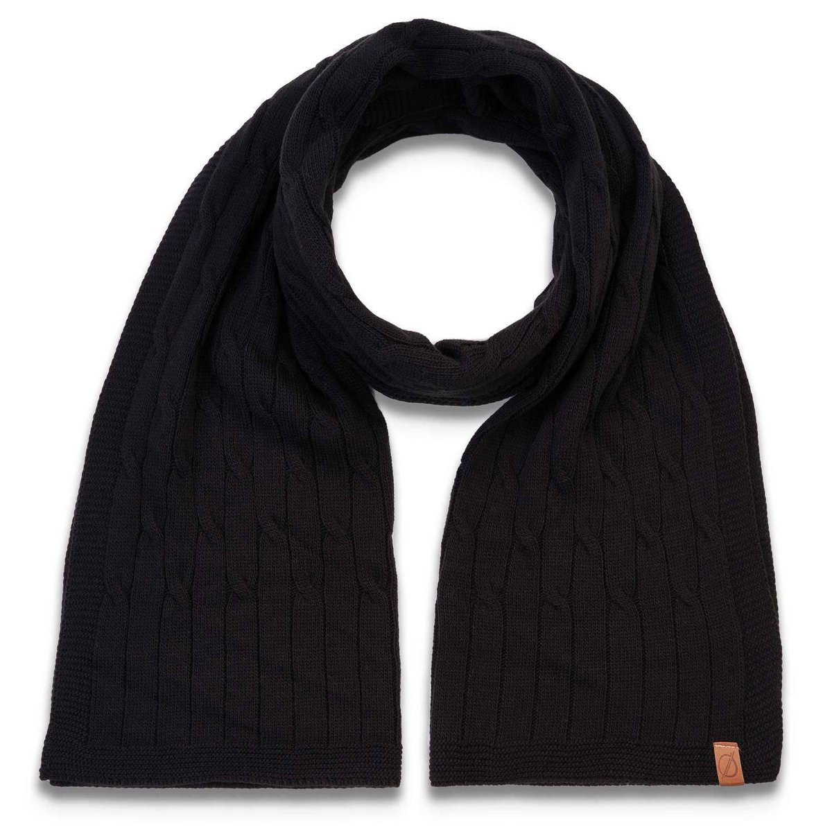 Czarny stylowy szalik damski brødrene s10
