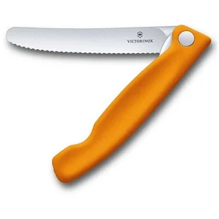 Victorinox Nóż składany kuchenny Orange - ząbkowany z zaokrąglonym czubkiem (6.7836.F9B) 6.7836.F9B - Noże kuchenne - miniaturka - grafika 1