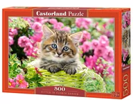 Puzzle - Castorland Puzzle Kitten In Flower Garden 500 - miniaturka - grafika 1