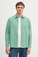 Koszule męskie - Pepe Jeans koszula bawełniana męska kolor zielony relaxed z kołnierzykiem klasycznym PM309075 - miniaturka - grafika 1
