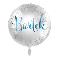 Balony i akcesoria - Balon imienny foliowy Bartek okrągły pakowany 43 cm - miniaturka - grafika 1