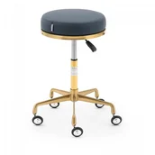 Krzesła i taborety kosmetyczne - physa Taboret kosmetyczny - 51-64 cm - 150 kg - granatowo-złoty PHYSA CASORIA NEAVY BLUE - miniaturka - grafika 1