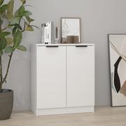 Szafki do salonu - Lumarko Szafka biała z połyskiem, 60x30x70 cm, materiał drewnopochodny - miniaturka - grafika 1